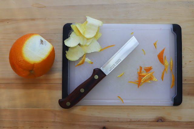 Cutting orange peels with the Jackson Cannon Bar Knife
