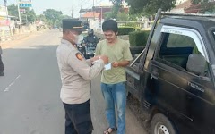 Cegah Sebaran  Varian Baru, Polsek Wonotunggal Giatkan Kembali Operasi Yustisi dan Pembagian Masker