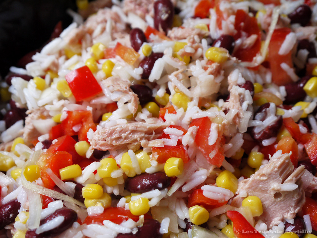 La Cuisine De Myrtille Salade De Riz Aux Haricots Rouges Et Au Thon