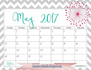 Free Printable Calendar May 2017