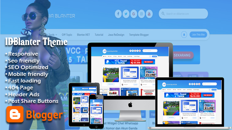 IDBlanter 2019 Responsive Blogger Template 