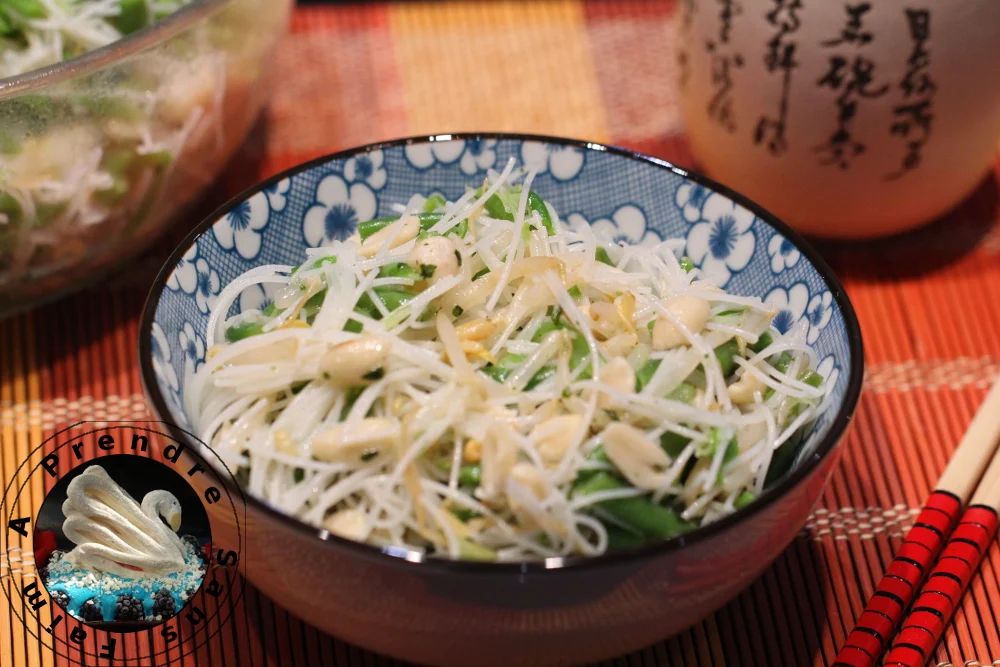 Salade de nouilles aux haricots verts