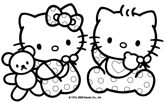 Baby Hello Kitty Coloring Pages