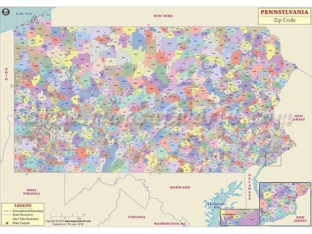 zip code map of pennsylvania