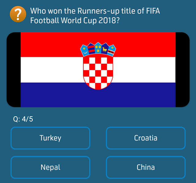 Who won the Runners-up title of FIFA Football World Cup 2018?