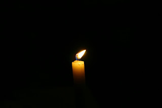 candle in dark