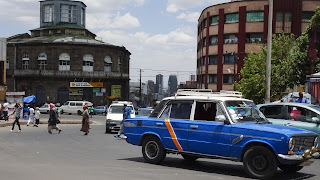 Old Piazza in Addis Ababa has many old buildings from the last century