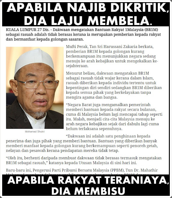 BRIM Ialah Rasuah - Mufti Perak & Kelantan Kritik 