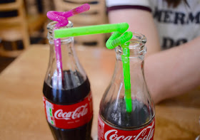 Silly straws and coca cola in Atomic Burger