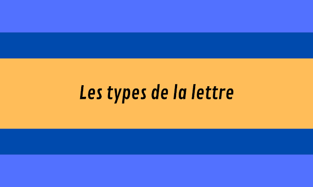 Les types de la lettre