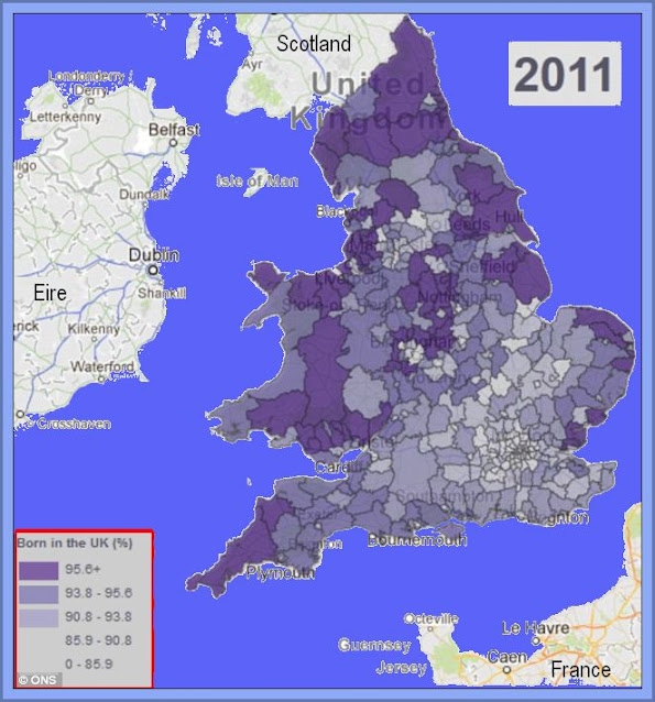 England and Wales British Population Percentages - 2011