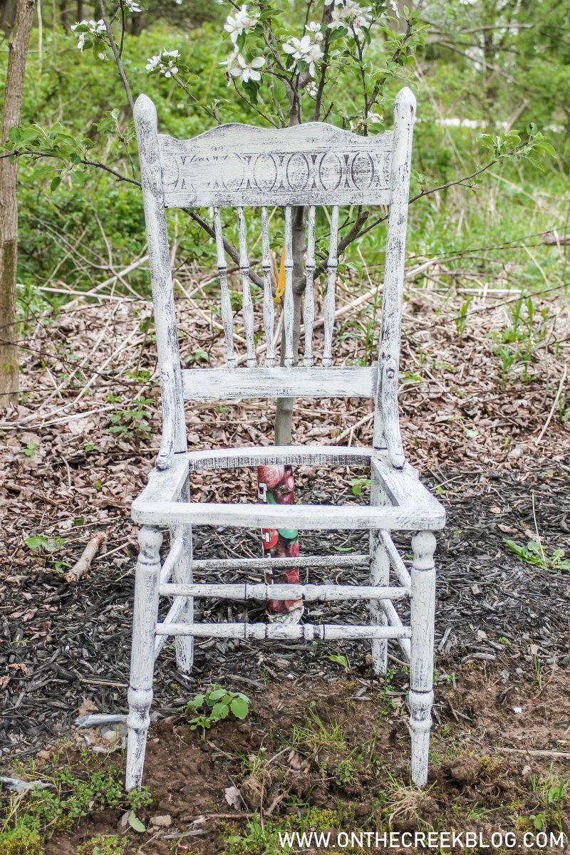 Chippy Chair Planter Makeover | On The Creek Blog