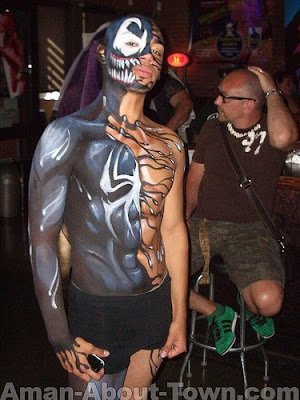 body painting bad spidey,