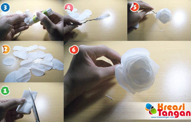4 Cara Membuat Bunga dari  Kertas  Krep  Terbaru Gambar Bunga
