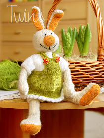 knitted rabbit, knitted bunny