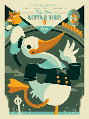 Mondo x Sideshow Collectibles “The Wise Little Hen” Disney Screen Print by Tom Whalen