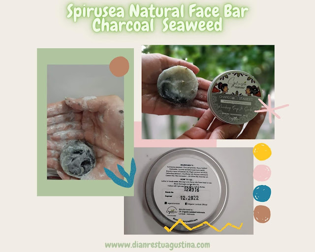 Natural Face Bar Charcoal  Seaweed