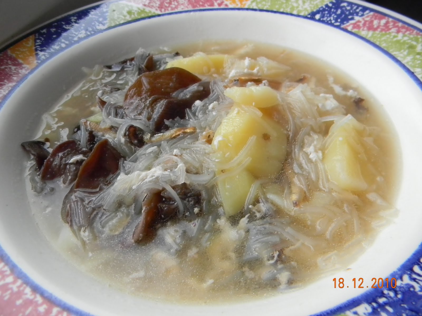 What I Have Cooked: Sup Kentang dgn Cendawan Telinga Kera