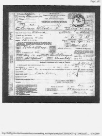 Climbing My Family Tree: Death Certificate of Simon Wilcox