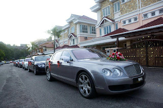 Front decoration of car with flowers