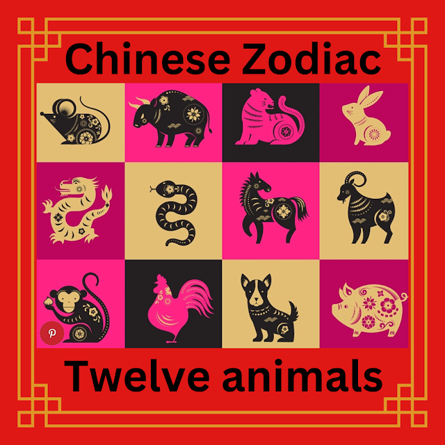 Chinese zodiac of 12 animals