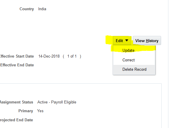 What is Cancel Work relationship in Oracle Fusion HCM