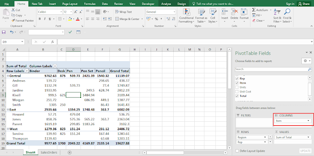 dynamic pivot table