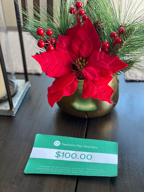 Teacher Giveaway! Monthly $100 Teachers pay Teachers Gift Card Giveaway - December 2022