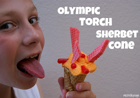 Olympics Torch Dessert Cone @michellepaigeblogs.com