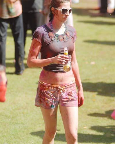 Holi celebration Hot TV actress