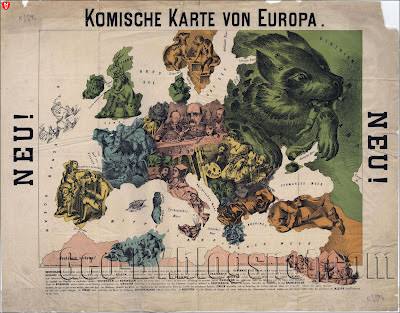 Komische Karte von Europe