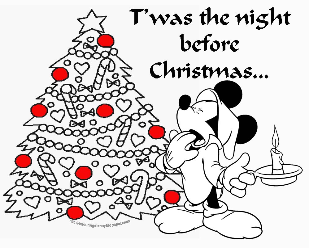 Download Disney Coloring Page: Mickey Mouse Christmas Coloring Pages