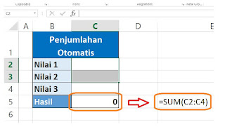 Cara Membuat Aplikasi Penjumlahan Otomatis di Excel