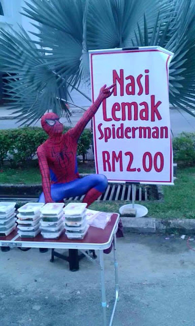 Nasi Lemak om Spidermen Laku Keras di Malaisya