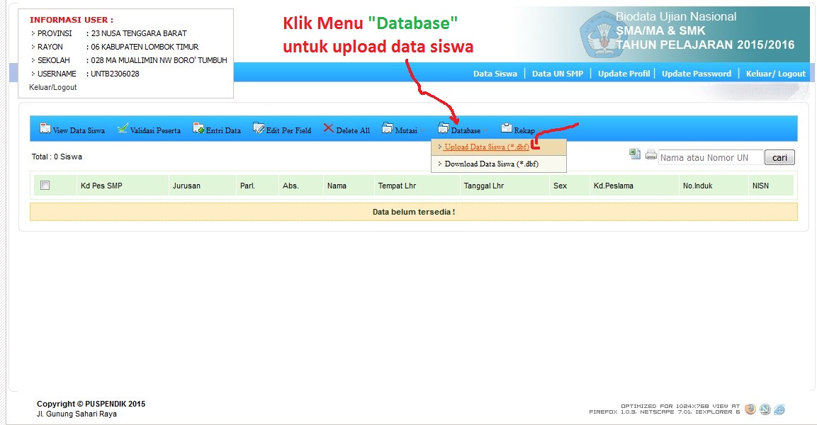 Panduan Entry/Upload DATA BIO UN OFFLINE ke BIODATA UN 