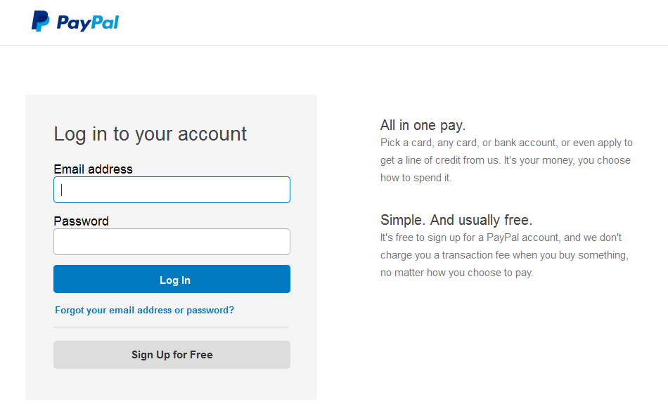 www.PayPal.com Login