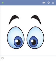 Surprised emoticon eyes