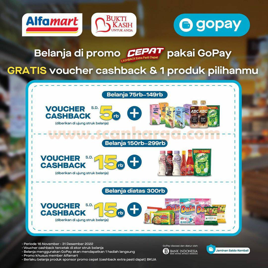 Promo Alfamart GoPay Terbaru 16 - 31 Desember 2022