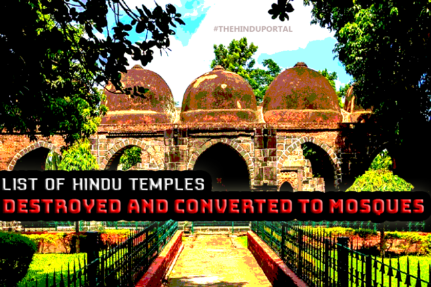 List of Masjids in Andhra Pradesh and Telangana which were built by destroying Hindu temples