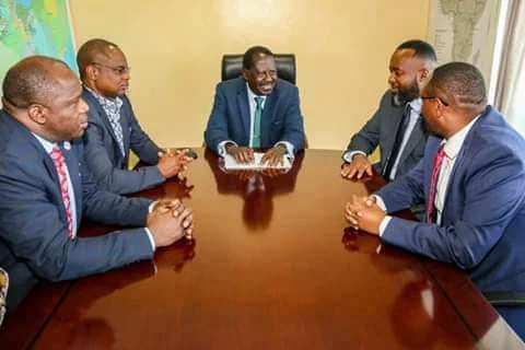ODM leader Raila Odinga meets coastal governors in Mombasa ahead of BBI really. PHOTO | BMS