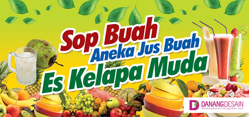 Contoh Desain  Banner atau Spanduk Sop Buah  Aneka Jus Buah  