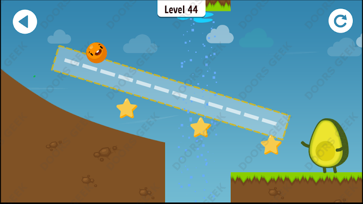 Where's My Avocado? Level 44 Solution, Cheats, Walkthrough, 3 Stars for Android, iPhone, iPad and iPod