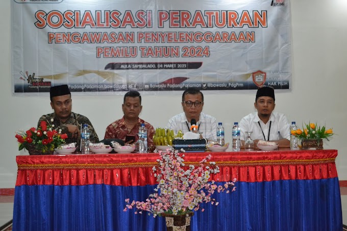 Bawaslu Padang Pariaman Gelar Sosialisasi Peraturan Penyelenggaraan Pemilu 2024