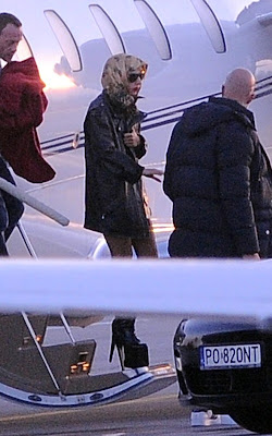Lady Gaga arriving in Poland