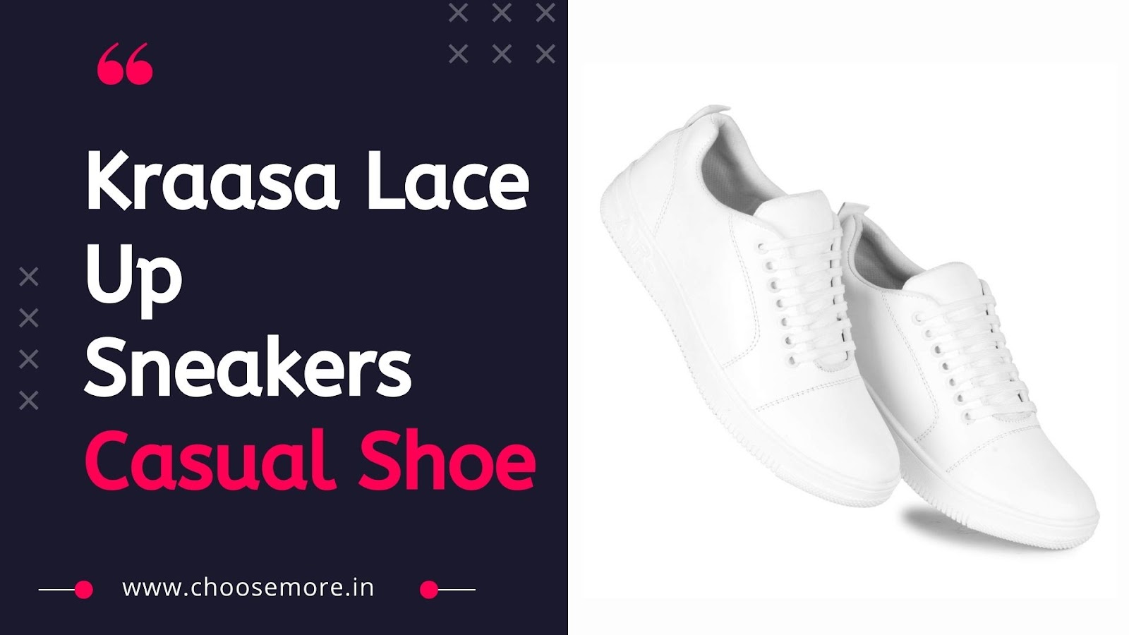 Kraasa Lace Up Sneaker Casual Shoe for Men