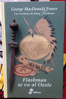 Portada del libro Flashman se va al oeste, de George MacDonald Fraser