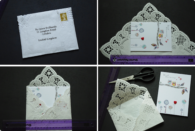 Cute vintage doily envelope