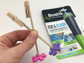 Bostik Fix & Flash craft - mini peg photo holders