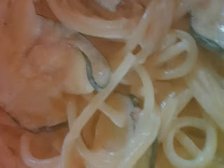 Close up of Zucchini pasta