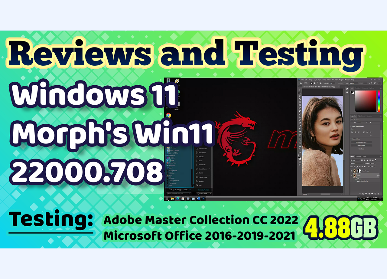 Review Windows 11 Morph’s Win11 22000.708 Full-Apps No-TPM ms-store updates working